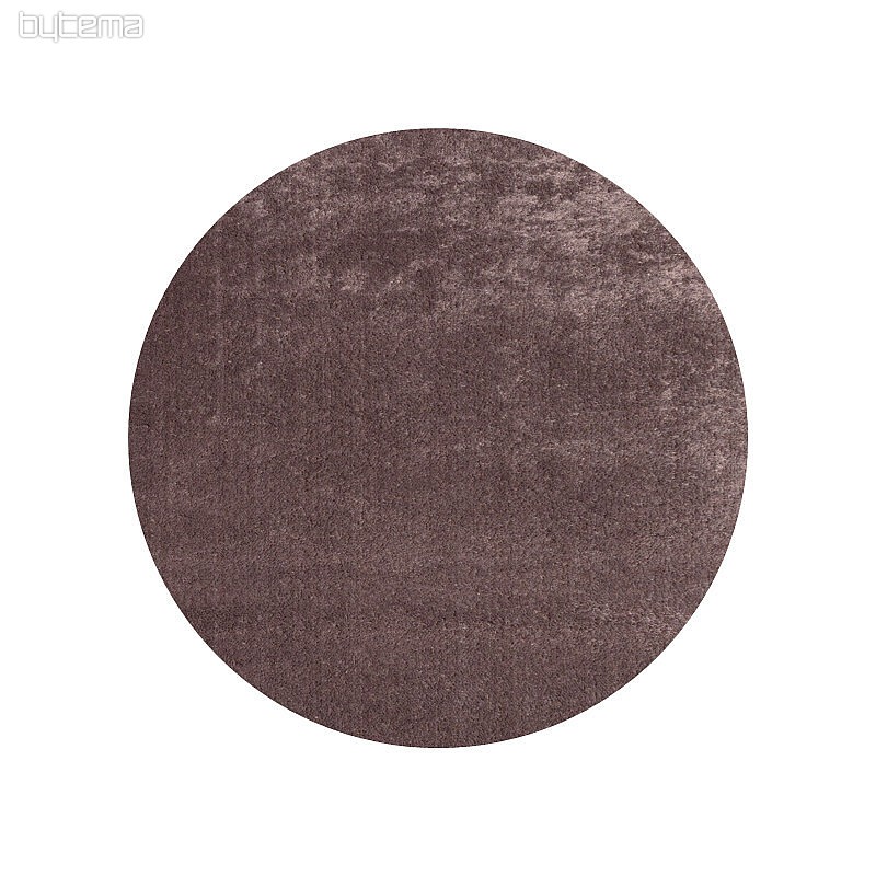 Round rug SHAGGY DOLCE VITA brown