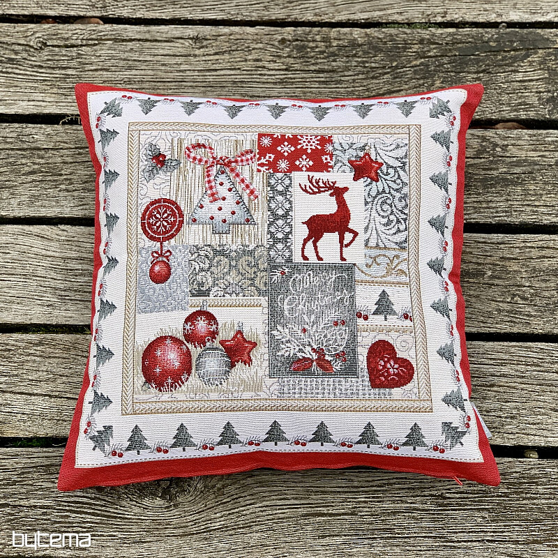 Christmas tapestry pillow cover MERRY CHRISTMAS