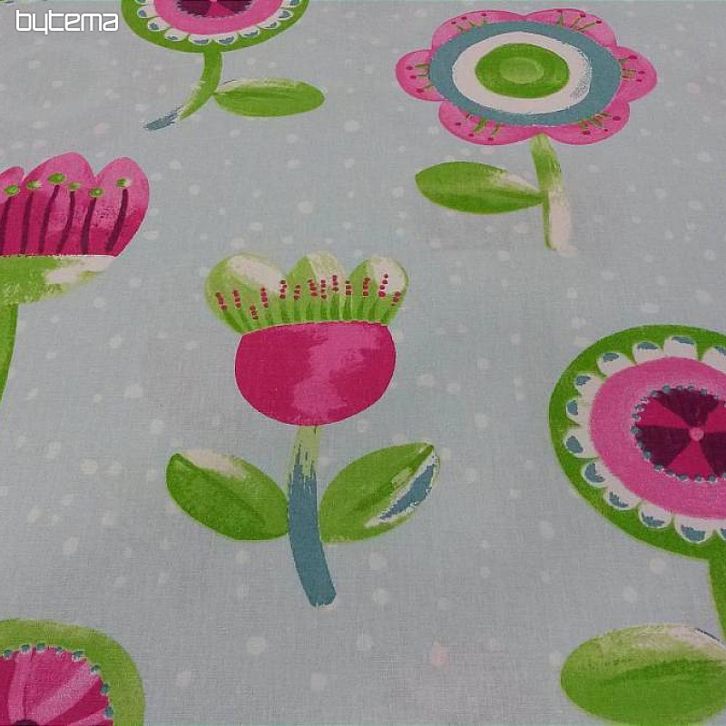 Children cotton fabric Tulips