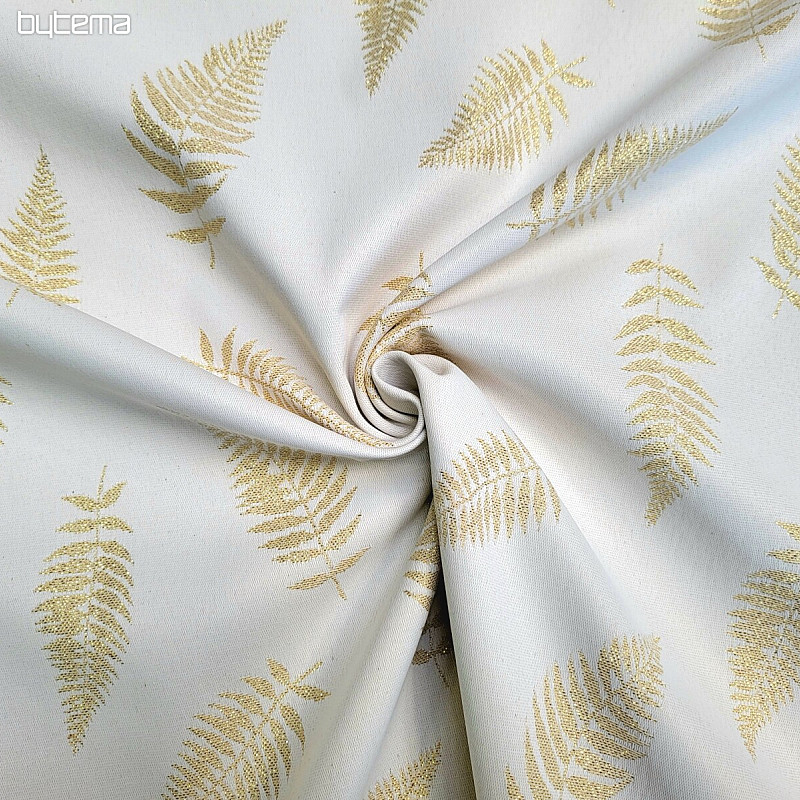 Decorative jacquard fabric LEAFS I GOLD