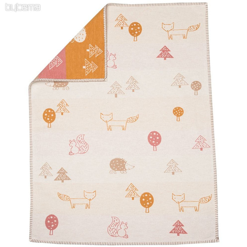 Children&#39;s cotton blanket DF Animals 100x75