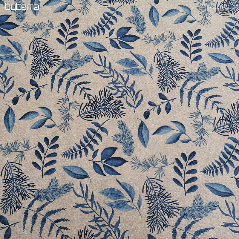 Decorative fabric Fern BLUE