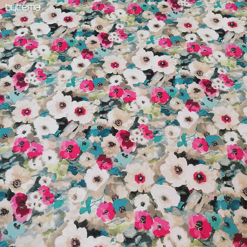 Decorative fabric MONET flowers