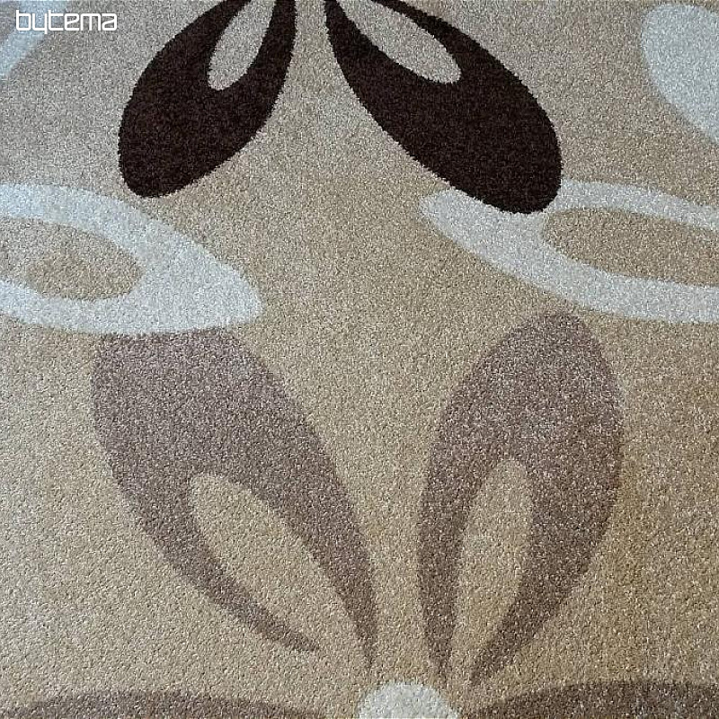 Round carpet KARMEL flower beige