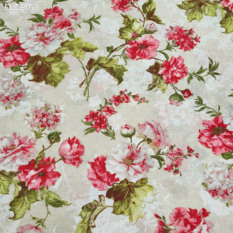 Decorative fabric HORTENSE LEONE beig