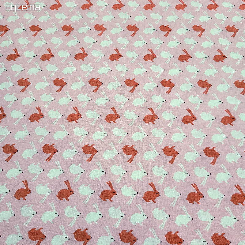 Cotton fabric RABBITS