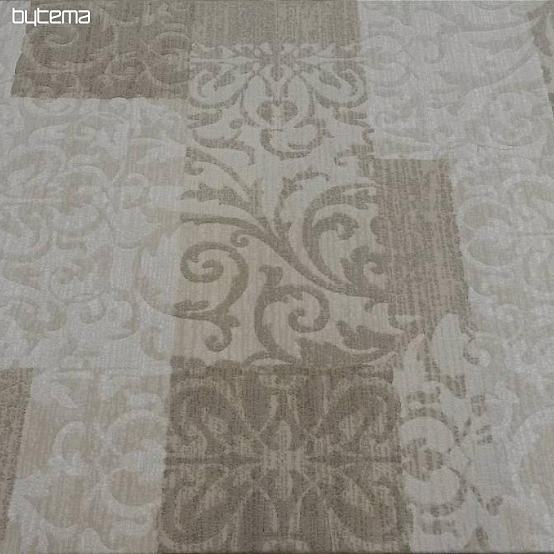 modern piece carpet FONTANA green and white