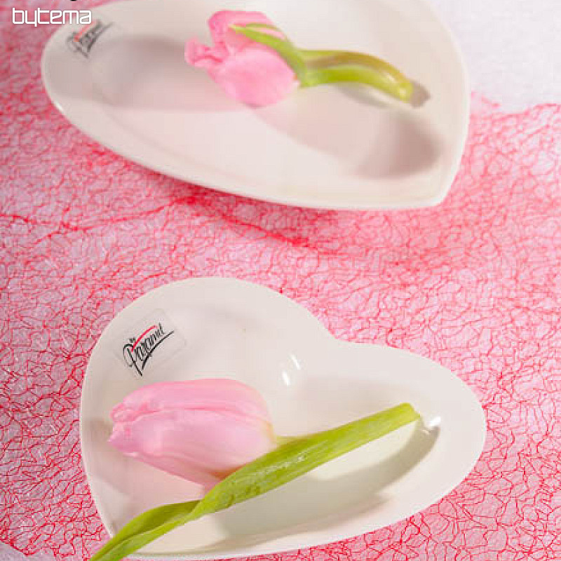 Heart saucer white