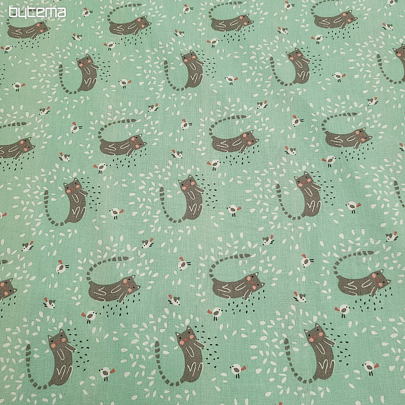 Cotton fabric ITCHY CAT