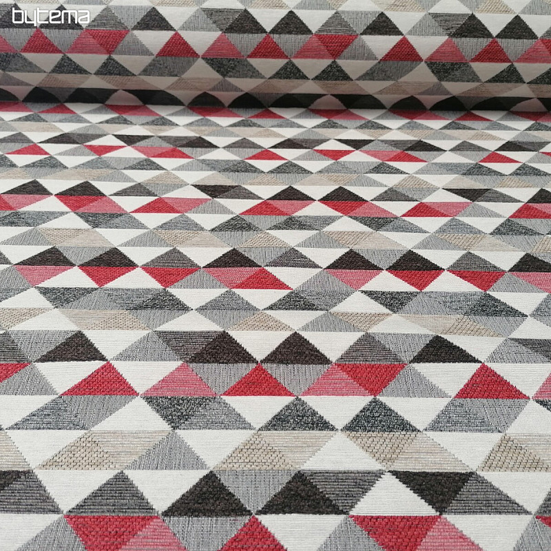 Upholstery Fabric  LUSA triangl red