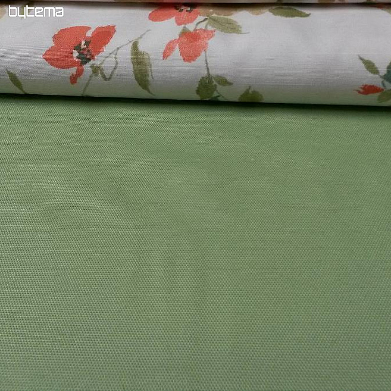 Unicolored decorative fabric CERVANTES green 331