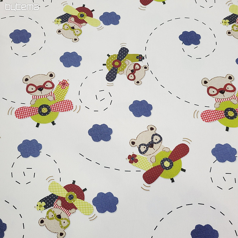Childres decorative fabric BEAR FLYER