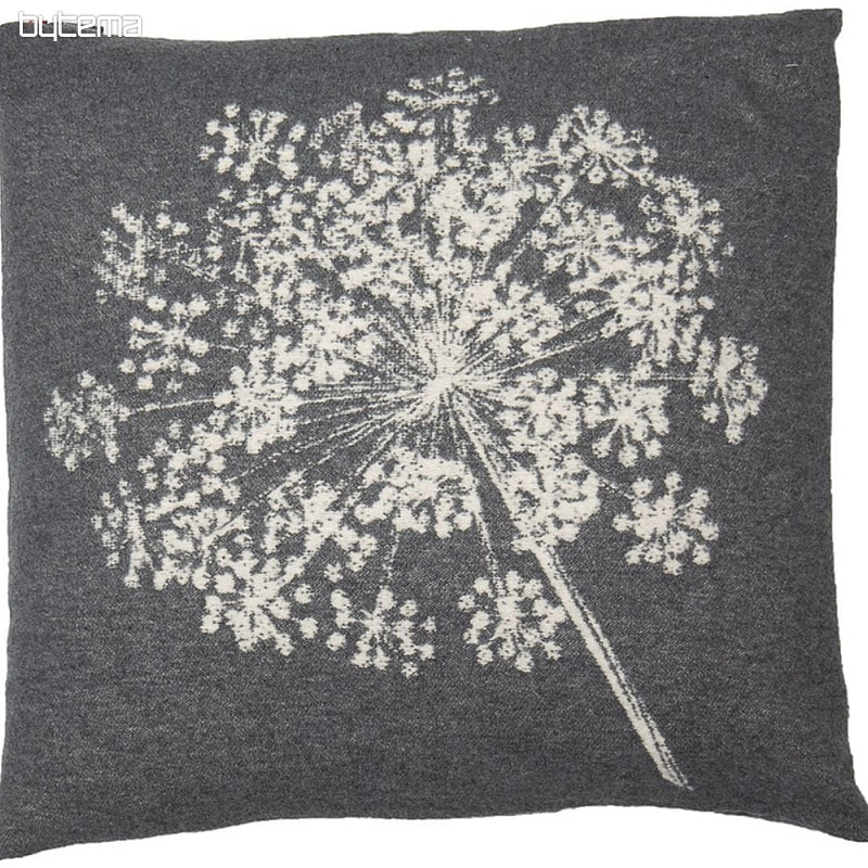 JADE flower pillow cover - anthracite