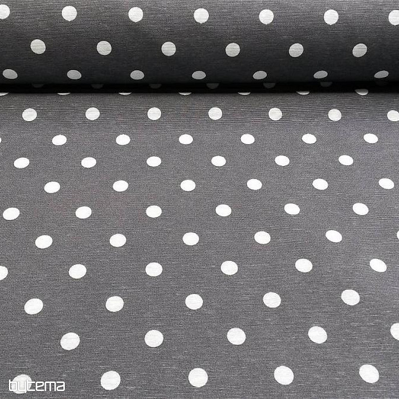 Decorative fabric polka dots NEO dark grey 802