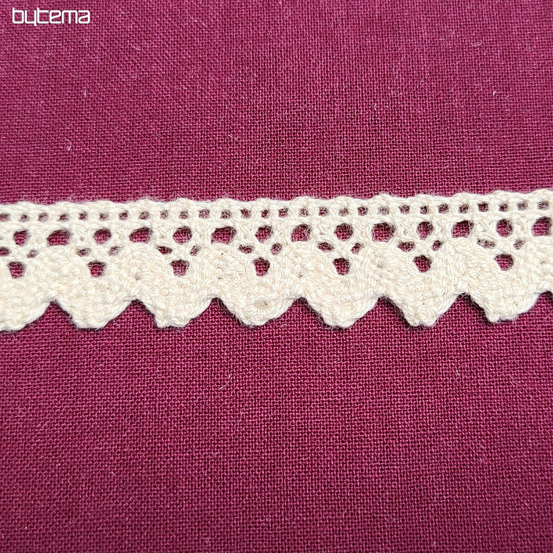 Cotton lace 5420 16mm cream matt