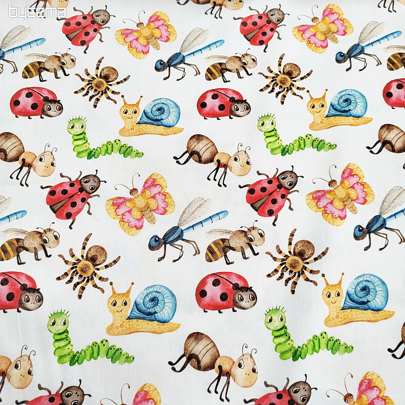 Childrens cotton satin ANIMALS digital print