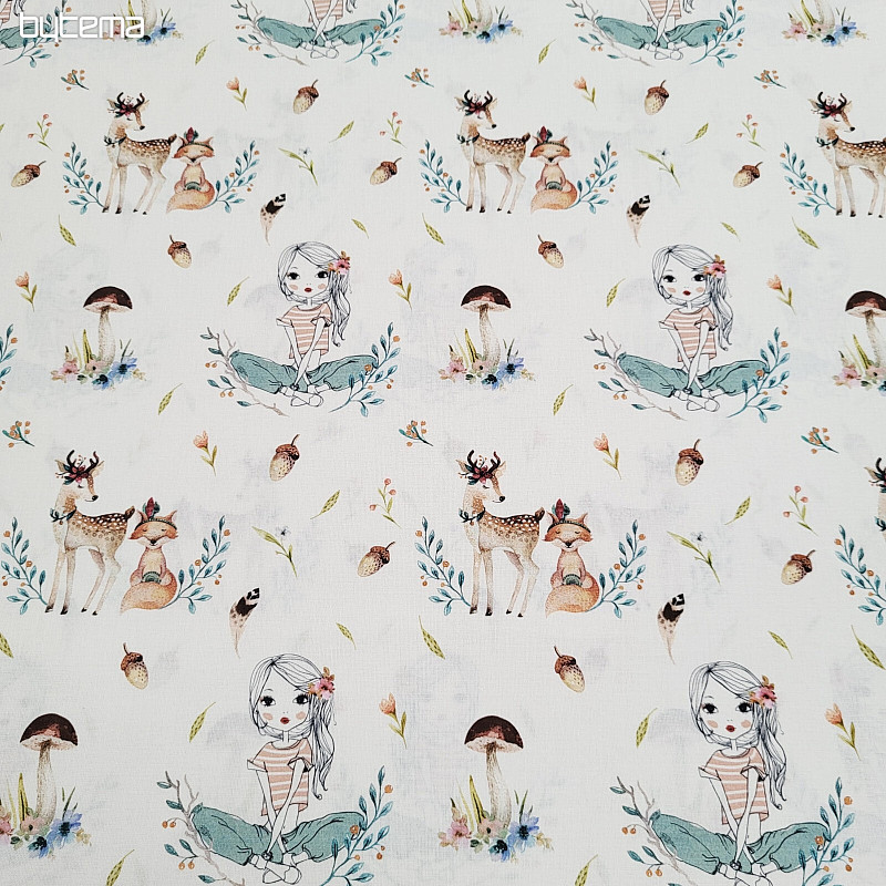 Cotton fabric EMA IN THE FOREST