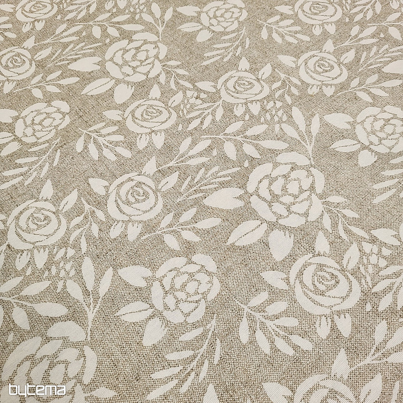 Decorative fabric ROSES creamy