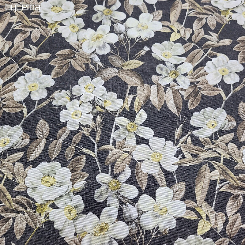 Decorative fabric  LEIRE black