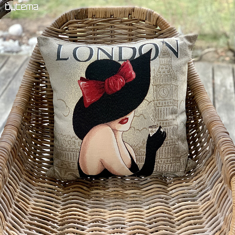 Tapestry cushion cover LADY LONDON