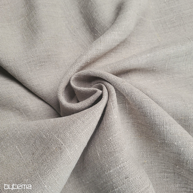Linen fabric VERONE uni natur