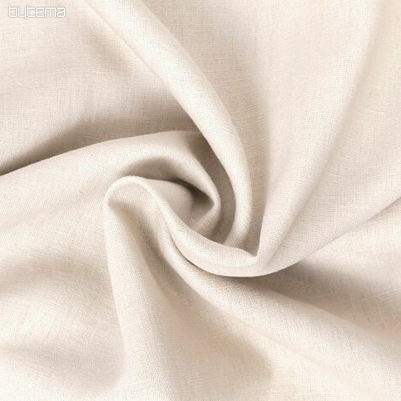 Linen fabric VERONE uni ivory