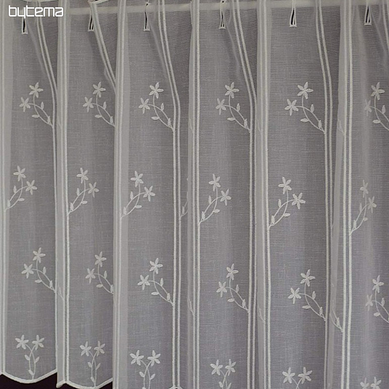 Brise-bise woven curtain FLOWER Gerster 11565