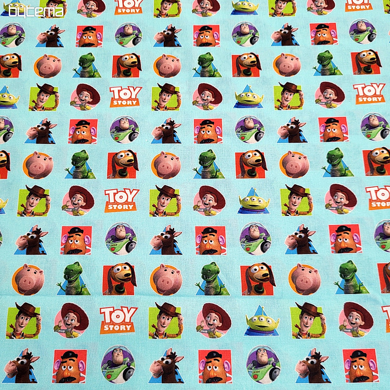 Cotton fabric TOY STORY PATCH