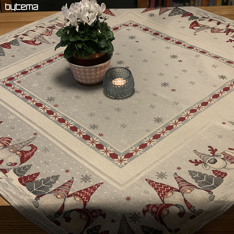 Tapestry tablecloth and scarf CHRISTMAS ELVES