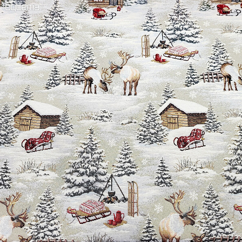 Tapestry fabric WINTER LANDSCAPE