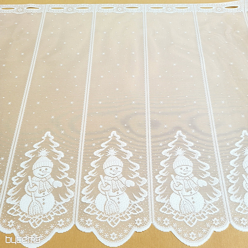 CHRISTMAS jacquard curtain for the SNOWMAN stained glass window