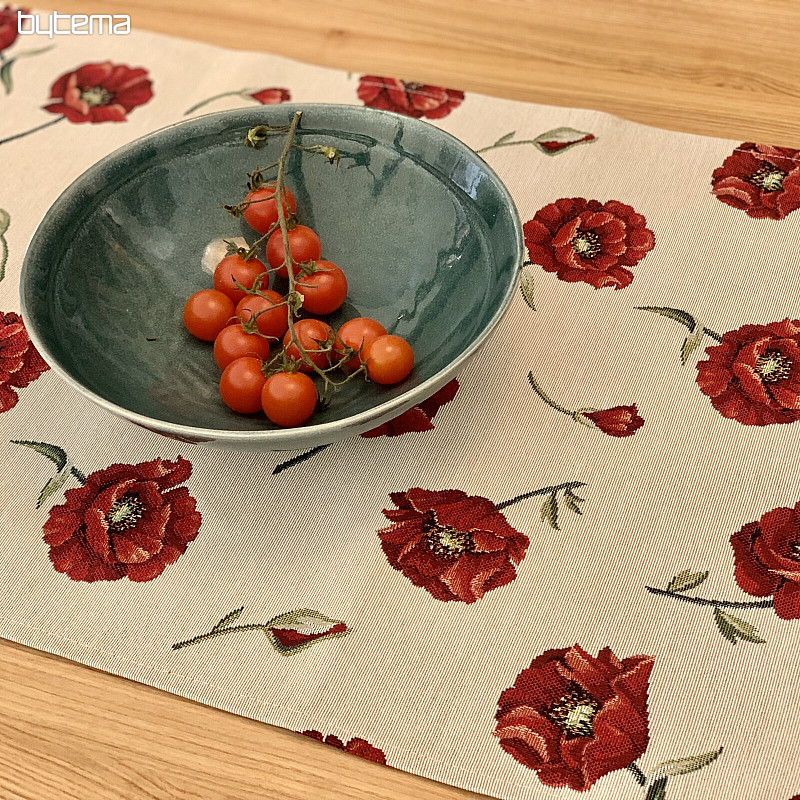 Tapestry tablecloth WOLF POPPY