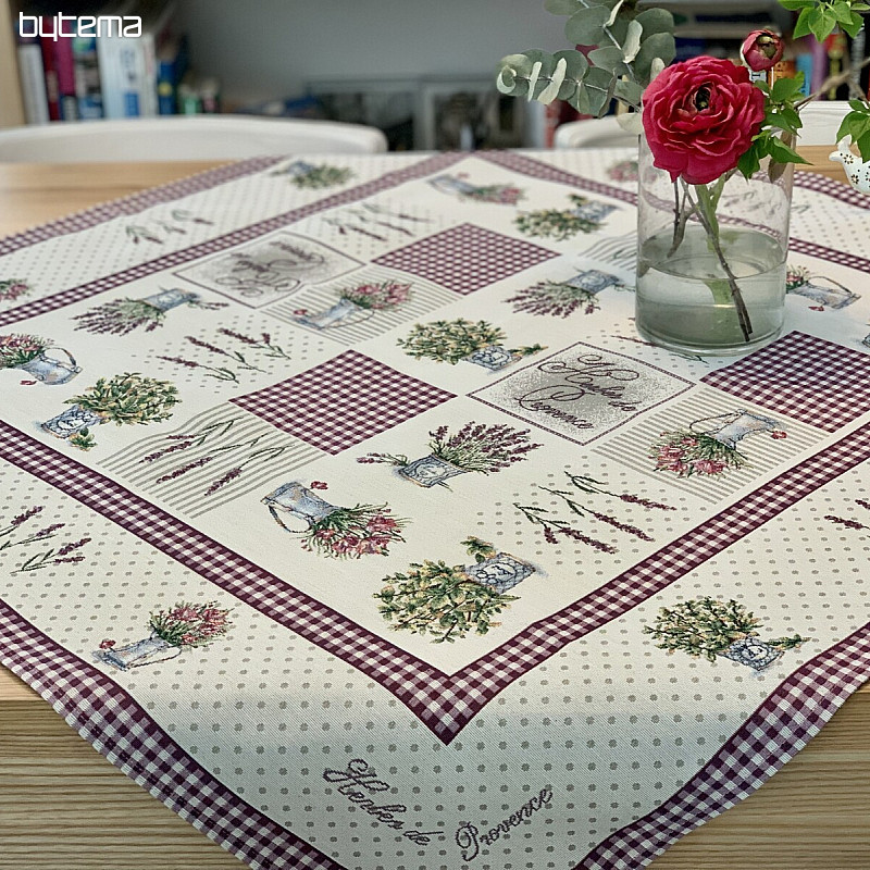Tapestry tablecloth and scarf FLOWERS FROM PROVENCE
