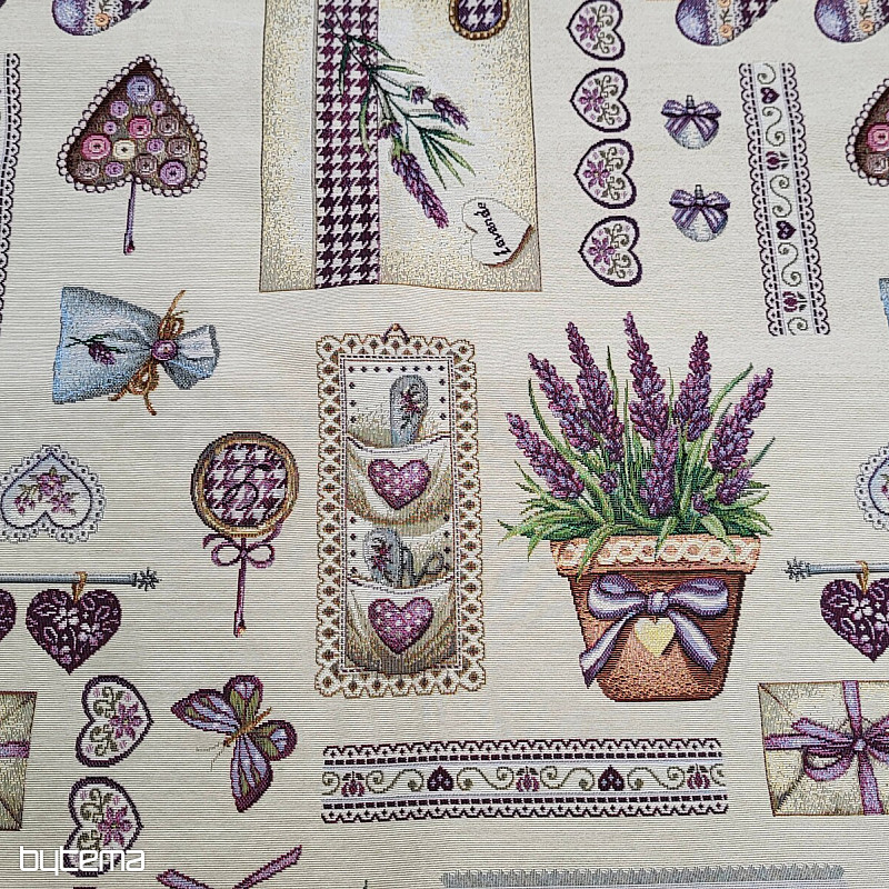 Tapestry tablecloth, Lavender scarf 4