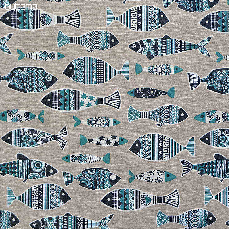 Christmas decorative fabric FISH