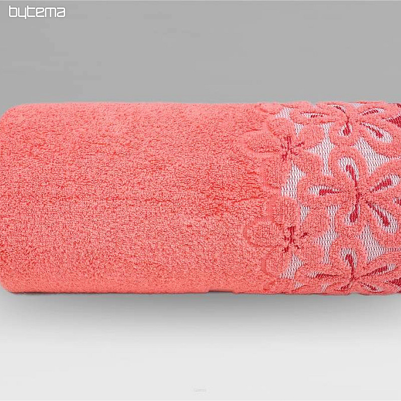 Luxury towel and bath towel BELLA coral