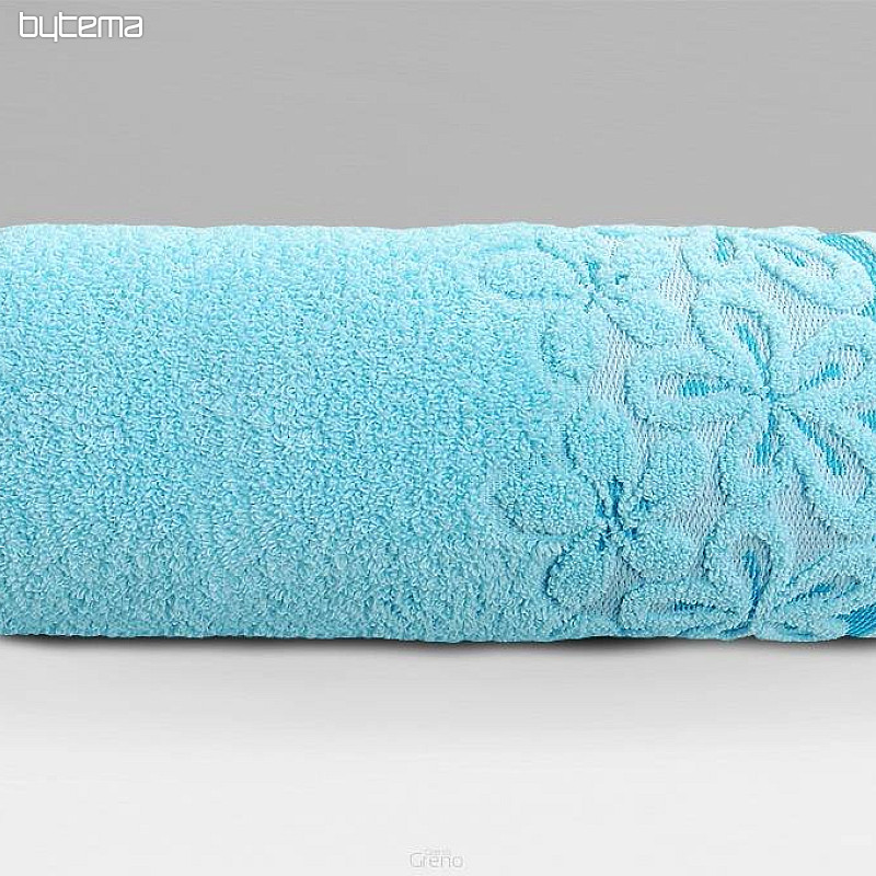 Luxury towel and bath towel BELLA turquoise blue