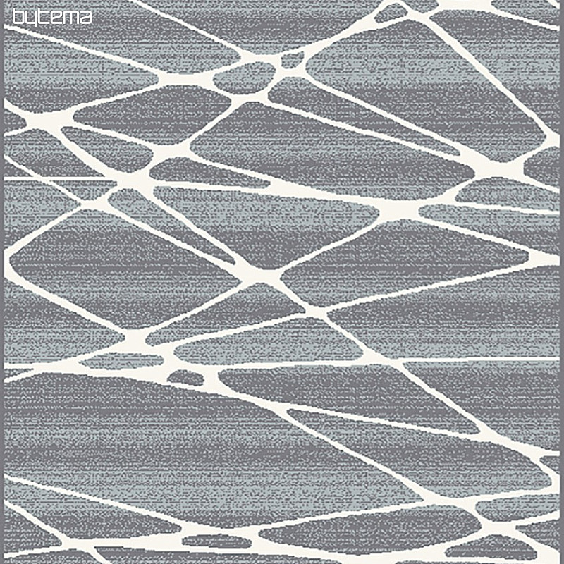 Piece carpet BOHO geometric blue / white