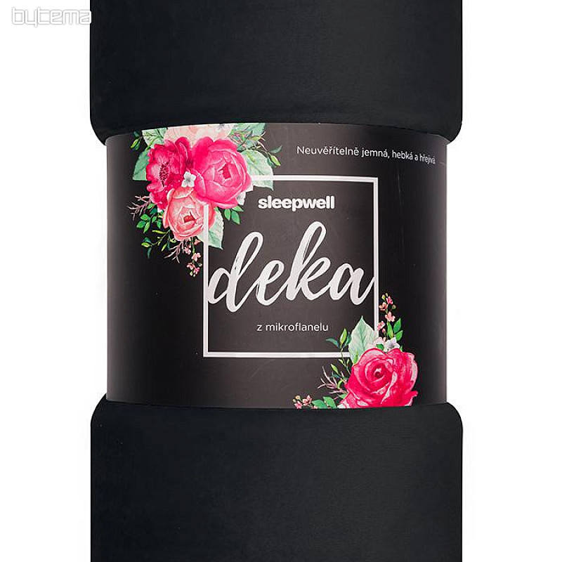 Black microflannel blanket