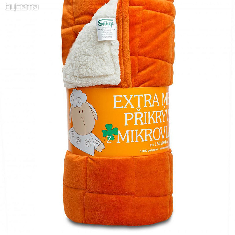 Microfiber blanket EXTRA SOFT SHEEP - orange