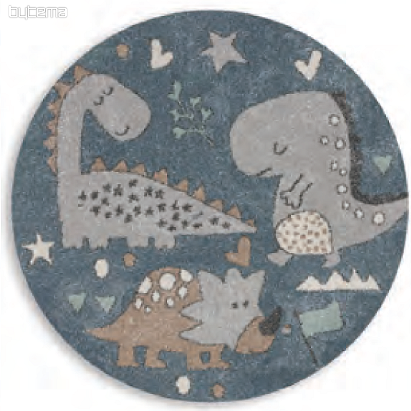 Children's round carpet ROMA dinosaurs