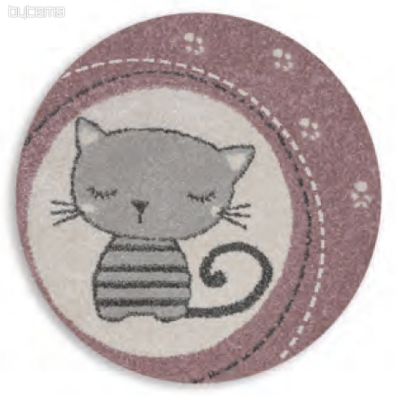 Children's round carpet ROMA cats