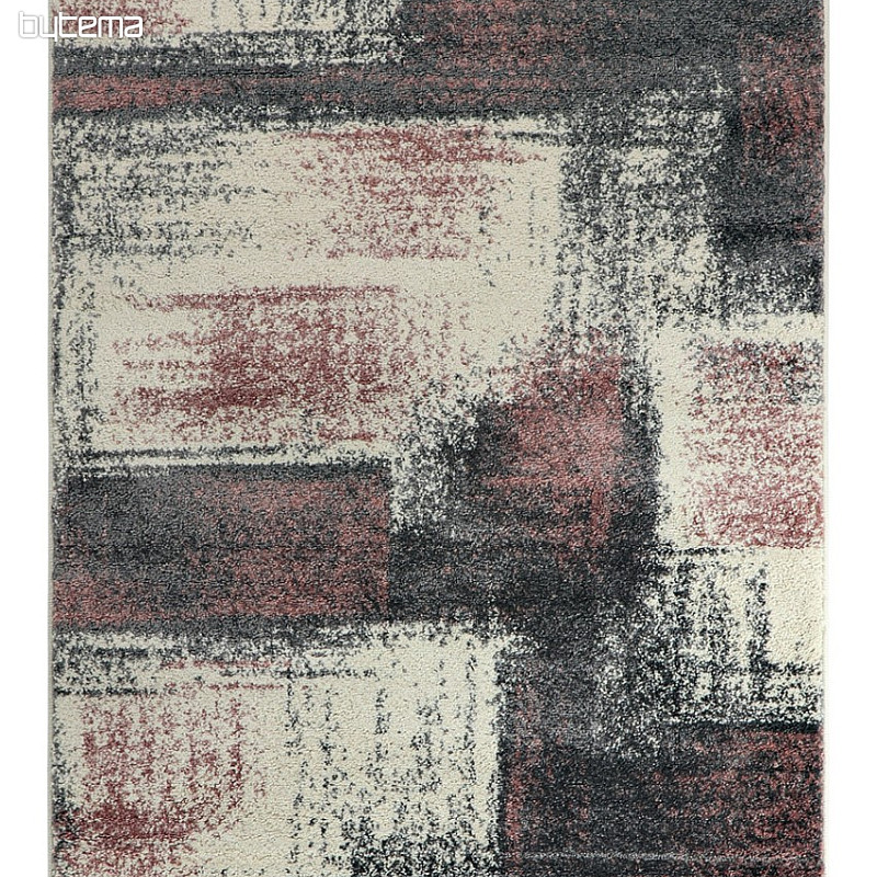 Piece carpet DOUX painting canvas gray / pink