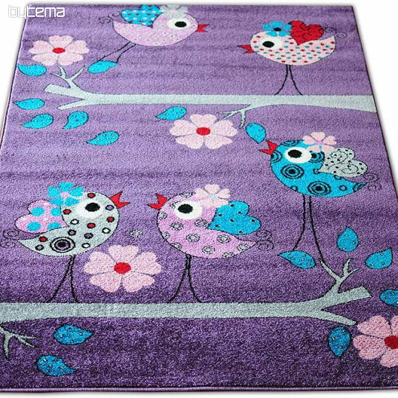 Children&#39;s rug BELLA BIRDS lilac