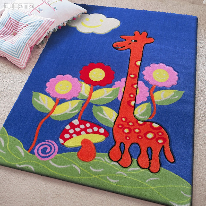 Children's carpet KIDS GIRAFFE blue