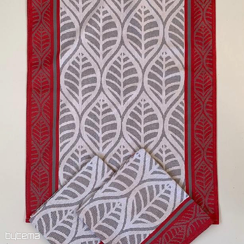 Towels LEAVES RED 3 pcs