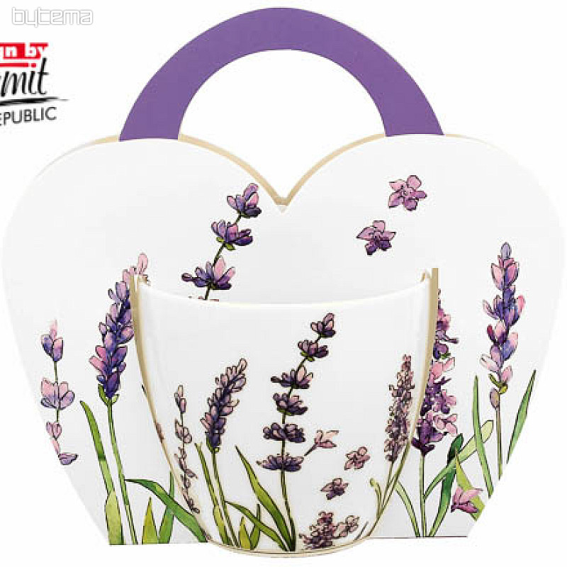 Lavender E porcelain mug