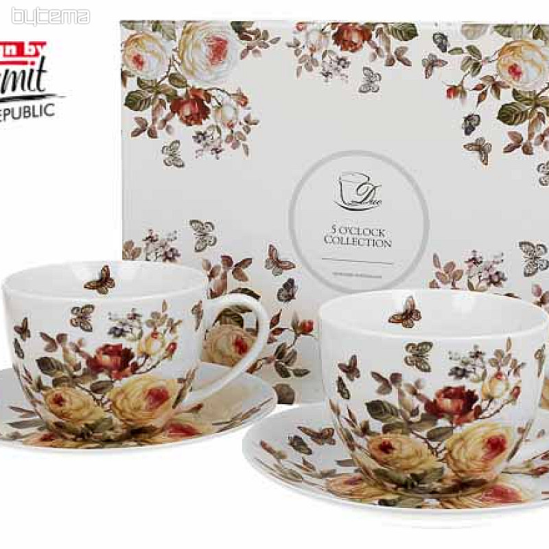 Porcelain espresso mugs set ROSE