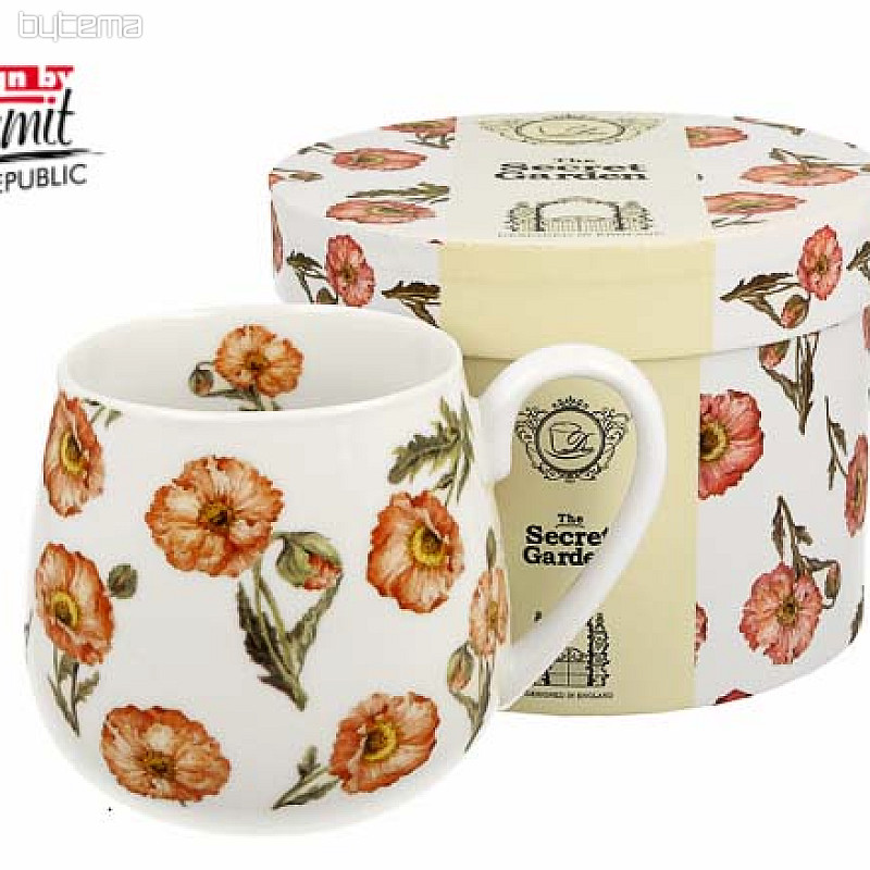 Porcelain mug Wild poppies chubby