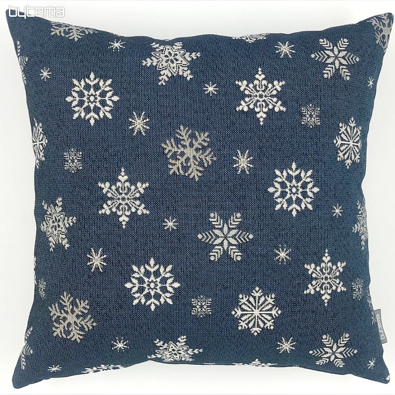 Blue snowflake decorative Christmas pillow cover